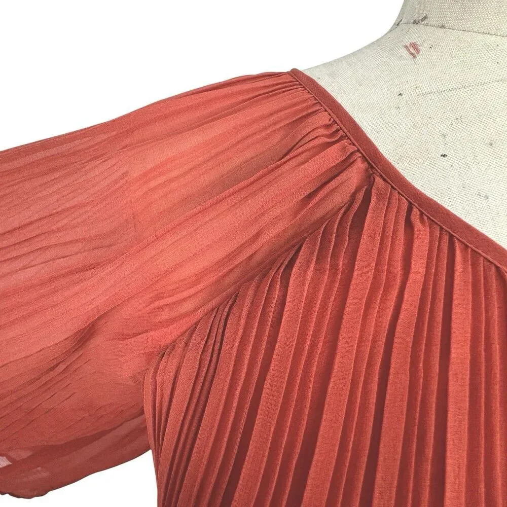 NEW Ya Los Angeles One Shoulder Maxi Dress Womens S Belted Boho Wedding Guest‎